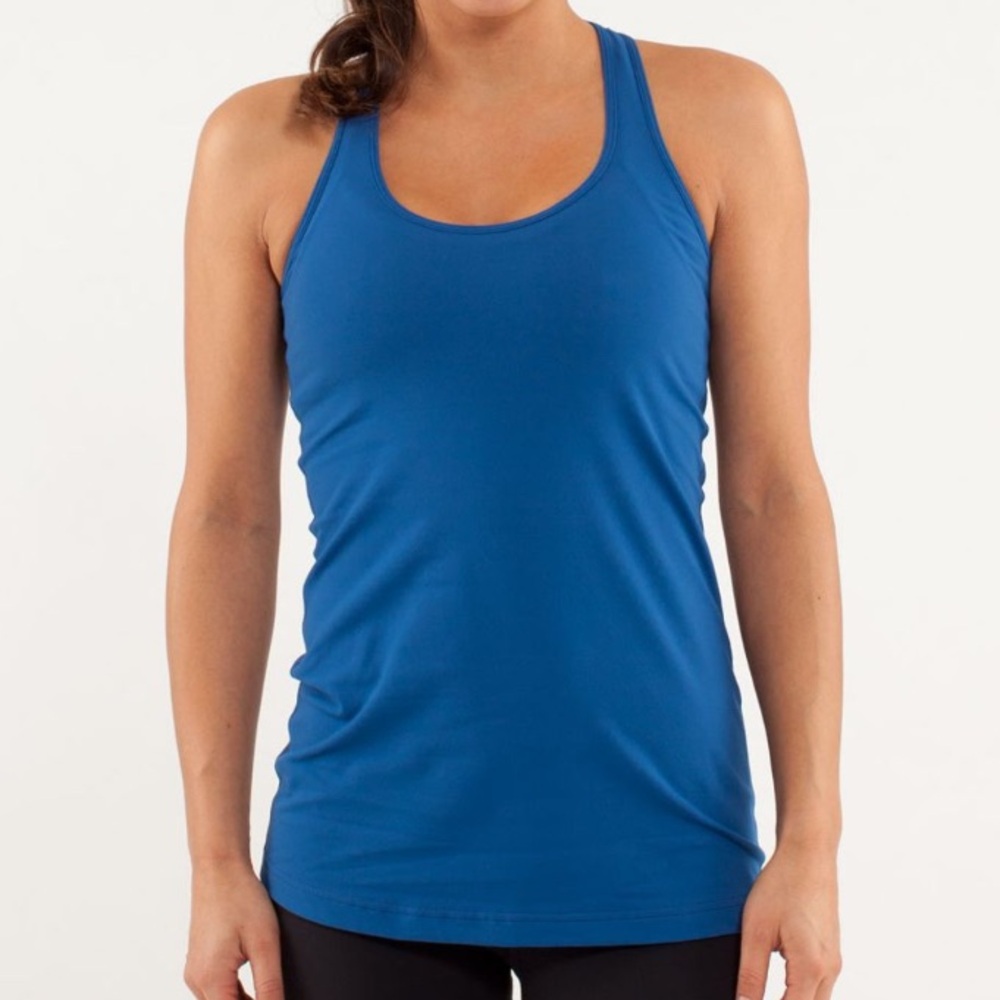 🔹 LULULEMON Cool Racerback Reversible Tank Top “Limitless Blue” Size 2/Small EUC